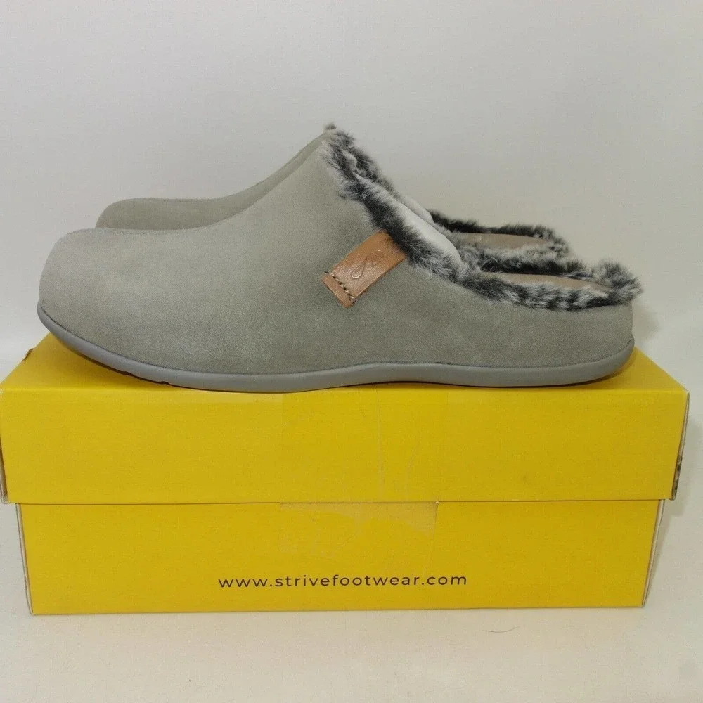 NEW Strive Luxembourg Men's Supportive Slipper Charcoal Grey Men's 9.5-10